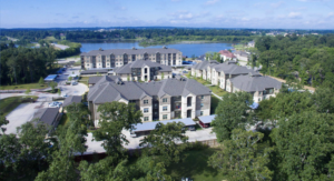 Aerial photo of apartment community